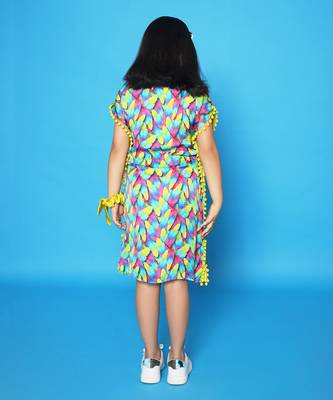 Feather Print Kaftaan Dress 5