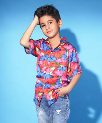 Butterfly Print Classic Shirt 1