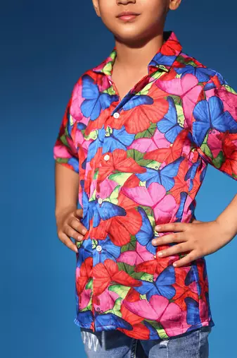 Butterfly Print Classic Shirt