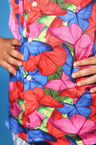 Butterfly Print Classic Shirt