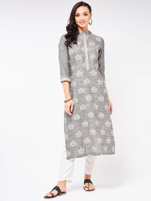 Black printed cotton kurtas-and-kurtis 1