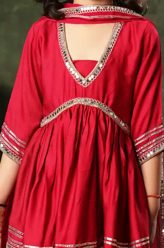 Embellished Peplum Top And  Printed Palazzo Set
