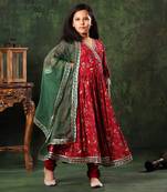 Floral Embellished Anarkali Set