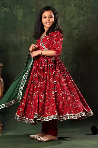 Floral Embellished Anarkali Set