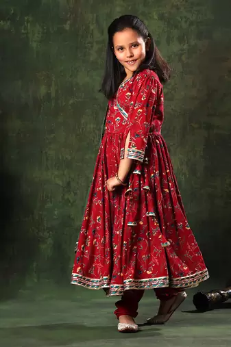 Floral Embellished Anarkali Set