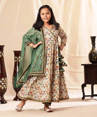 Printed Anarkali With Pant Set 1