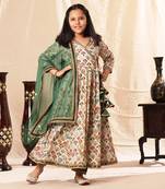 Printed Anarkali With Pant Set