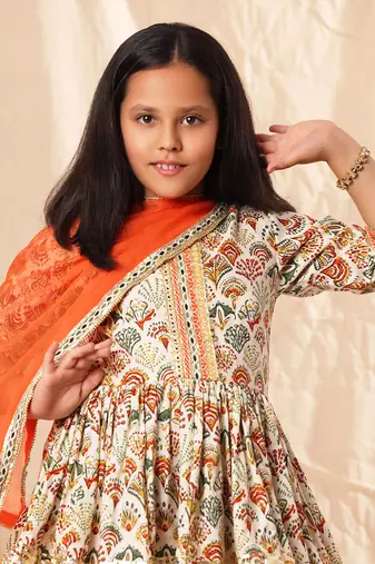 Printed Short Frock Suit With Sharara Set