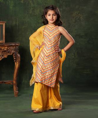 Chevron Linear Pattern  Kurta With Palazzo Set 1