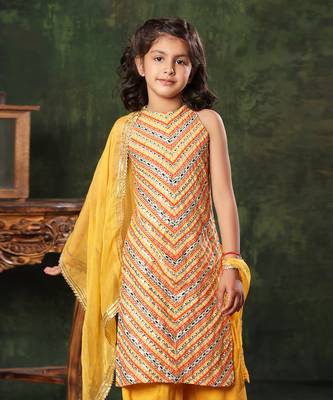 Chevron Linear Pattern  Kurta With Palazzo Set 2