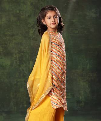 Chevron Linear Pattern  Kurta With Palazzo Set 3