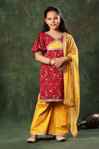 Printed Frock Suit With Pant Set