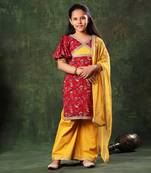 Printed Frock Suit With Pant Set