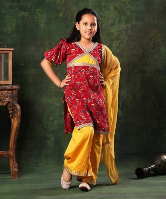 Printed Frock Suit With Pant Set 2