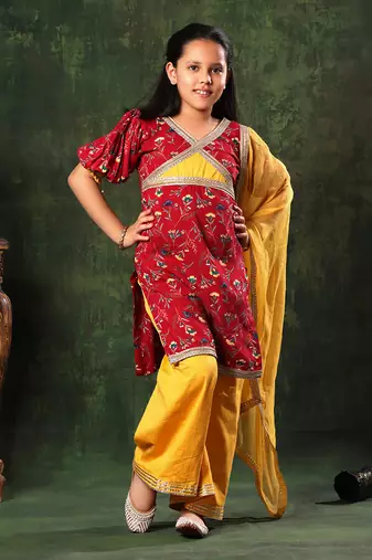 Printed Frock Suit With Pant Set