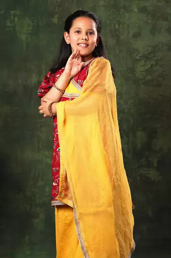 Printed Frock Suit With Pant Set