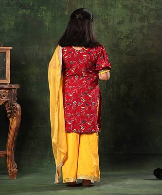 Printed Frock Suit With Pant Set 4