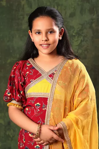 Printed Frock Suit With Pant Set