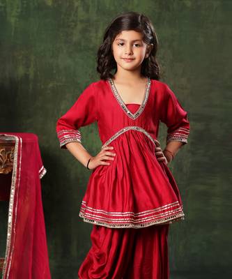 Mirror Lace Work Peplum Top With Patiala Salwar Set 3