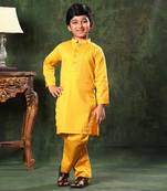 Mustard Kurta And Pyjama Co-Ord Set