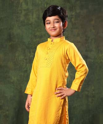 Mustard Kurta And Pyjama Co-Ord Set 2