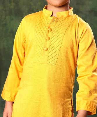 Mustard Kurta And Pyjama Co-Ord Set 5