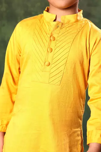 Mustard Kurta And Pyjama Co-Ord Set