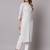 Off-white woven cotton long-kurtis