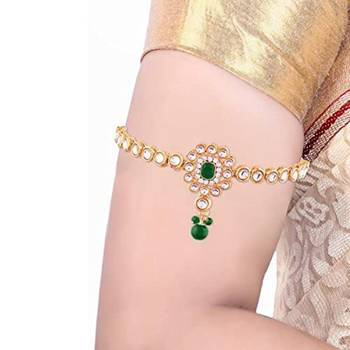 Stone & Kundan Studded Bajuband /Vanki/Armlet/Bajubandh for Women  2