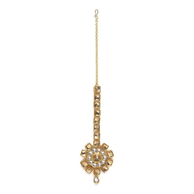 Traditional Kundan & Stone Studded Maang Tikka for Women & Girls 