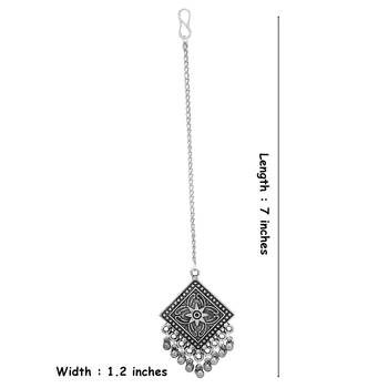 Oxidised gold Plated Navratri Maang Tikka for Women  4