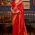 Stylish Red Colour Pure Satin Weaving Silk Saree With Blouse