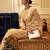 Yellow Chikankari Lucknowi Saree With Weaving Work With Blouse
