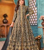 Black Color Heavy Vaishnavi Net With Sequence Coding Work Salwar Suit