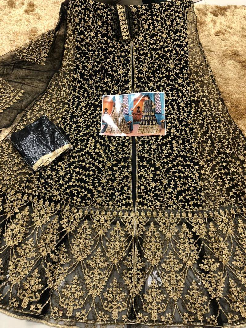 Black Color Heavy Vaishnavi Net With Sequence Coding Work Salwar Suit