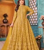 Mustard Yellow Anarkali Salwar Kameez with Dupatta
