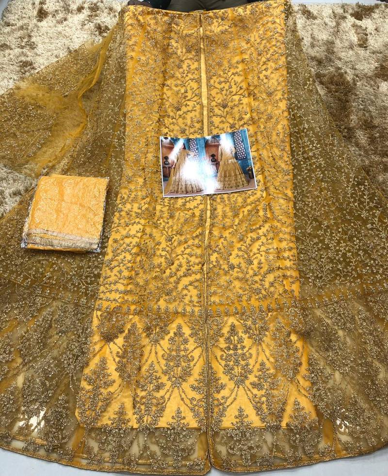 Mustard Yellow Anarkali Salwar Kameez with Dupatta
