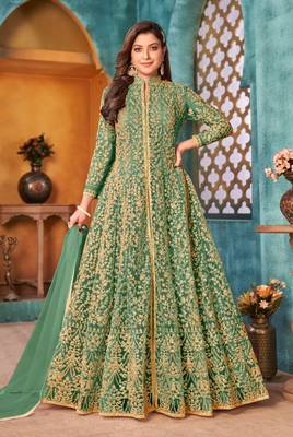 Green Color Heavy Vaishnavi Net With Sequence Coding Work Salwar Suit 1