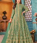 Green Color Heavy Vaishnavi Net With Sequence Coding Work Salwar Suit
