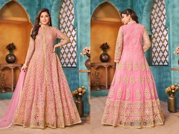 Light Pink Color Heavy Vaishnavi Net With Sequence Coding Work Salwar Suit 5