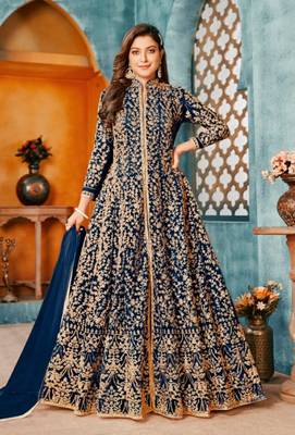 Blue Color Heavy Vaishnavi Net With Sequence Coding Work Salwar Suit 1
