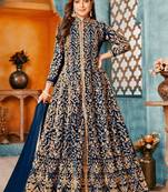 Blue Color Heavy Vaishnavi Net With Sequence Coding Work Salwar Suit