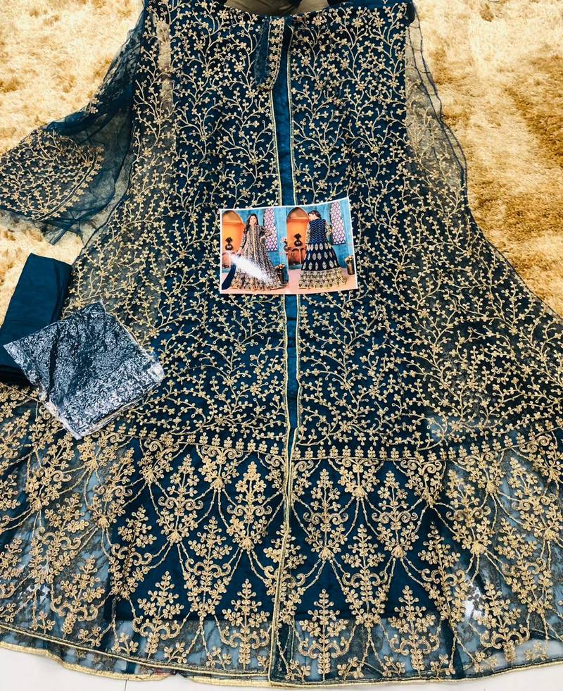 Blue Color Heavy Vaishnavi Net With Sequence Coding Work Salwar Suit