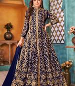 Blue Color Heavy Vaishnavi Net With Sequence Coding Work Salwar Suit