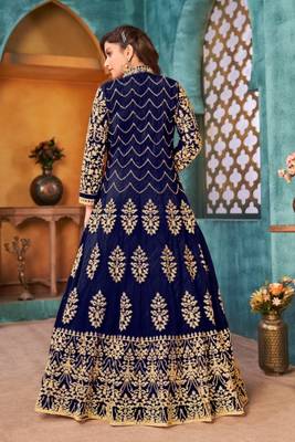 Blue Color Heavy Vaishnavi Net With Sequence Coding Work Salwar Suit 2