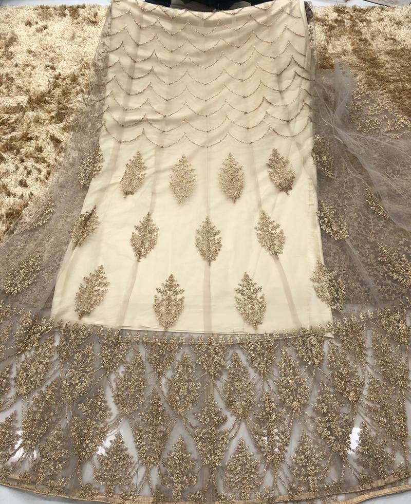 Cream Color Heavy Vaishnavi Net With Sequence Coding Work Salwar Suit