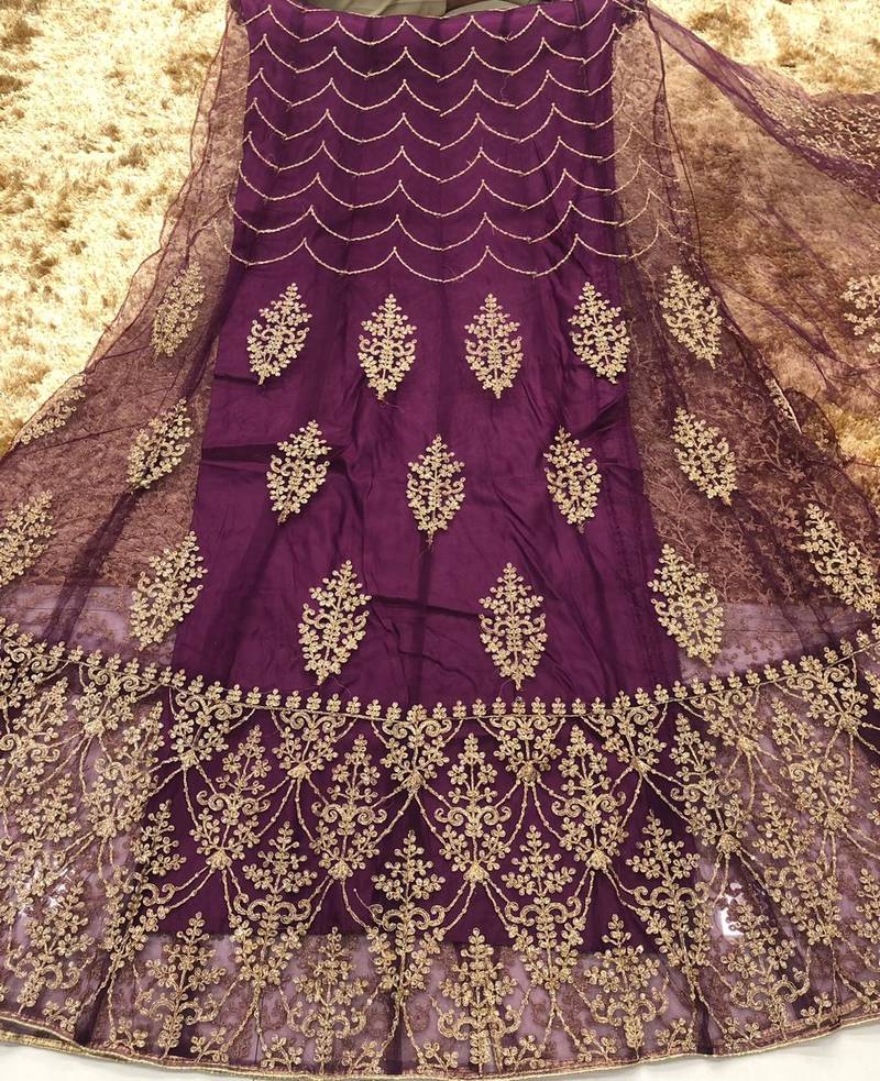 Purple Color Heavy Vaishnavi Net With Sequence Coding Work Salwar Suit