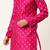Pink printed art silk dhoti-kurta