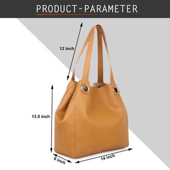 Yellow Shoulder Shopper Tote Bag 3