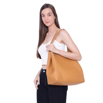 Yellow Shoulder Shopper Tote Bag 5